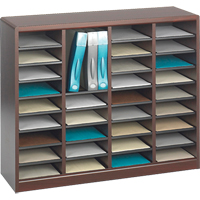 Casier &agrave; compartiments E-Z Stor pour documentation, Stationnaire, 36 fentes, Bois, 40" la x 3/4" p x 32-1/2" h FMT Sales Ltd