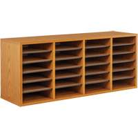 Casier &agrave; compartiments r&eacute;glable pour documentation, Stationnaire, 24 fentes, Bois, 39-1/4" la x 11-3/4" p x 16-1/4" h FMT Sales Ltd