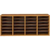 Casier &agrave; compartiments r&eacute;glable pour documentation, Stationnaire, 24 fentes, Bois, 39-1/4" la x 11-3/4" p x 16-1/4" h FMT Sales Ltd