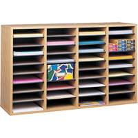 Casier &agrave; compartiments r&eacute;glable pour documentation, Stationnaire, 36 fentes, Bois, 39-1/4" la x 11-3/4" p x 24" h FMT Sales Ltd
