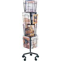 Pr&eacute;sentoirs pivotants pour documentation, Rotatif, 16 fentes, Fil m&eacute;tallique, 15" la x 15" p x 60" h FMT Sales Ltd