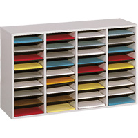 Casier &agrave; compartiments r&eacute;glable pour documentation, Stationnaire, 36 fentes, Bois, 39-1/4" la x 11-3/4" p x 24" h FMT Sales Ltd