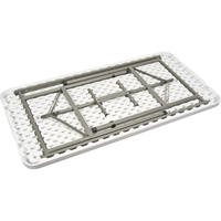 Table pliante, Rectangulaire, 48" l x 24" la, Poly&eacute;thyl&egrave;ne, Blanc FMT Sales Ltd