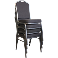 Stacking Chairs, Fabric, 37" High, 275 lbs. Capacity, Black FMT Sales Ltd