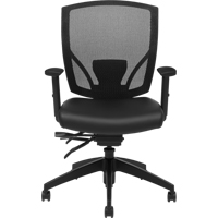 Multi-Tilter Arm Chairs, Vinyl, Black, 300 lbs. Capacity FMT Sales Ltd