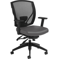 Multi-Tilter Arm Chairs, Vinyl, Charcoal, 300 lbs. Capacity FMT Sales Ltd