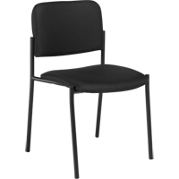 Armless Stacking Chairs, Fabric, 32" High, 300 lbs. Capacity, Black FMT Sales Ltd