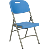 Folding Chair, Polyethylene, Blue, 350 lbs. Weight Capacity FMT Sales Ltd