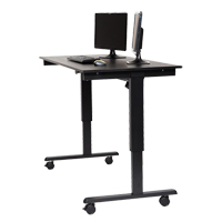 Bureau ajustable pour travail debout, , 45-1/4" h x 29-1/2" p, Noir FMT Sales Ltd