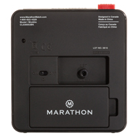 Desk Alarm Clock, Analog, Battery Operated, 3.5" W x 1.5" D x 3.75" H, Black FMT Sales Ltd