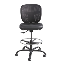 Vue Heavy-Duty Stool, Vinyl, Black, 350 lbs. Capacity FMT Sales Ltd