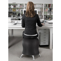 Chaise sph&eacute;rique Zenergy, Vinyle, Noir, Capacit&eacute; 250 lb FMT Sales Ltd