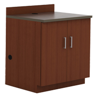 Modular Base Cabinet, Melamine, 2 Shelves, 39" H x 36" W x 25" D, Mahogany FMT Sales Ltd