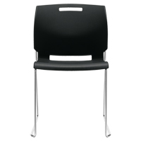 Chair, Plastic, 32-1/2" High, 300 lbs. Capacity, Black FMT Sales Ltd
