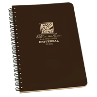 Side-Spiral Notebook, Soft Cover, Brown, 64 Pages, 4-5/8" W x 7" L FMT Sales Ltd