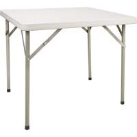 Table pliante, Carr&eacute;e, 34" l x 34" la, Poly&eacute;thyl&egrave;ne, Blanc FMT Sales Ltd