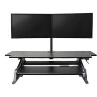 Poste de travail assis-debout Goya, Mod&egrave;le de bureau, 20" h x 42" la x 16" p, Noir FMT Sales Ltd