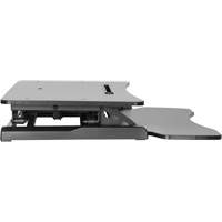 Poste de travail assis-debout Goya, Mod&egrave;le de bureau, 22" h x 31-1/2" la x 24" p, Noir FMT Sales Ltd