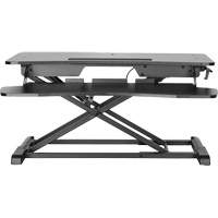 Poste de travail assis-debout Goya, Mod&egrave;le de bureau, 22" h x 31-1/2" la x 24" p, Noir FMT Sales Ltd