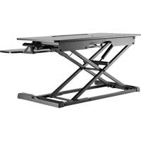 Poste de travail assis-debout Goya, Mod&egrave;le de bureau, 22" h x 31-1/2" la x 24" p, Noir FMT Sales Ltd