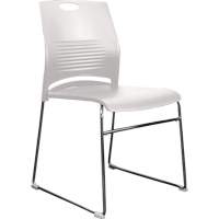 Activ Series Stacking Chairs, Plastic, 23" High, 275 lbs. Capacity, White FMT Sales Ltd