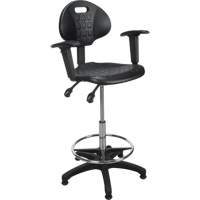 Heavy-Duty Ergonomic Stool with Adjustable Arm Rests, Stationary, Adjustable Height, 250 lbs. Capacity FMT Sales Ltd