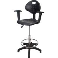 Heavy-Duty Ergonomic Stool with Adjustable Arm Rests, Stationary, Adjustable Height, 250 lbs. Capacity FMT Sales Ltd