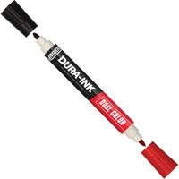 Marqueur &agrave; encre permanente et double couleur Markal Dura-Ink, Noir/Rouge, Pointe Ronde FMT Sales Ltd