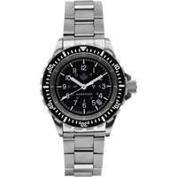 Grey Maple Large Diver's Automatic Watch with Stainless Steel Bracelet, Digital, Battery Operated, 41 mm, Silver FMT Sales Ltd