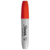 Marqueur permanent, Rouge, Pointe Ciseau FMT Sales Ltd