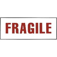 "Fragile" Special Handling Labels, 6" L x 2" W, Red on White FMT Sales Ltd