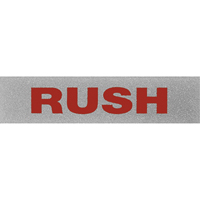 "Rush" Special Handling Labels, 5" L x 2" W, Black on Red FMT Sales Ltd