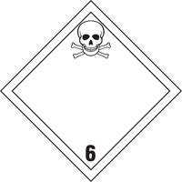 TDG Shipping Labels, Class 6.1, Toxic Substances, Vinyl FMT Sales Ltd