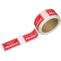 Pre-Printed Message Tapes, 1-7/8" W, White on Red FMT Sales Ltd