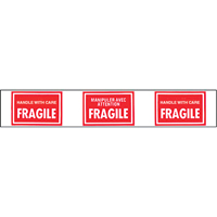Pre-Printed Message Tapes, 1-7/8" W, White on Red FMT Sales Ltd