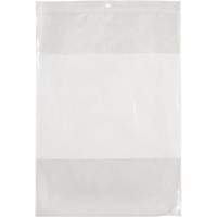White Block Poly Bags, Reclosable, 12" x 9", 2 mils FMT Sales Ltd