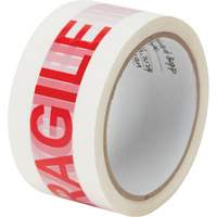 "Fragile" Box Sealing Tape, Hot Melt Adhesive, 2 mils, 48 mm (2") x 100 m (328') FMT Sales Ltd