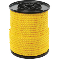 Corde torsad&eacute;e jaune &agrave; trois brins 3/8", Polypropyl&egrave;ne, 250' FMT Sales Ltd