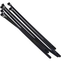 Attache-c&acirc;ble r&eacute;utilisable, Longueur 8", R&eacute;sistance &agrave; la traction 50 lb, Noir FMT Sales Ltd