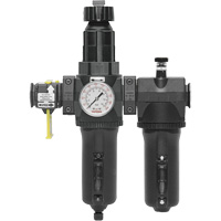 Automatic Drain Filter, Regulator & Lubricator with Metal Bowl & Gauge Modulair 400, 3/4" NPT FMT Sales Ltd