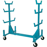 Mobile Pipe & Bar Racks, Steel, 34" W x 61" D x 58" H, 1000 lbs. Capacity FMT Sales Ltd