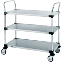 Standard-Duty Utility Carts, 2 Tiers, 24" W x 39" H x 24" D, 500 lbs. Capacity FMT Sales Ltd