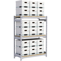 Wide Span Record Storage Shelving, Steel, 3 Shelves, 42" W x 18" D x 60" H FMT Sales Ltd