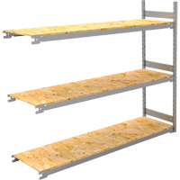 Wide Span Record Storage Shelving, Steel, 3 Shelves, 72" W x 18" D x 60" H, Add-On Kit FMT Sales Ltd