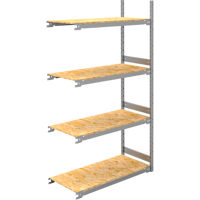 Wide Span Record Storage Shelving, Steel, 4 Shelves, 42" W x 18" D x 84" H, Add-On Kit FMT Sales Ltd