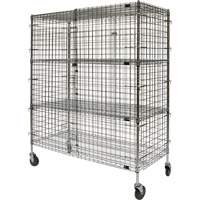 Chariot de s&eacute;curit&eacute;, Chrom&eacute;, 60" x 69" x 24", Capacit&eacute; 500 lb FMT Sales Ltd