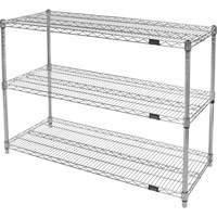 Heavy-Duty Chromate Wire Shelving, 3 Tiers, 30" W x 33" H x 14" D FMT Sales Ltd