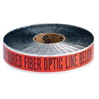 "Fiber Optic Line" Identoline&reg; Underground Warning Tape, 2" W x 1000' L, Black on Orange FMT Sales Ltd