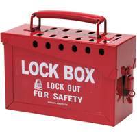 Coffret de s&eacute;curit&eacute; portatif en m&eacute;tal, Rouge FMT Sales Ltd