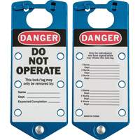 Labeled Lockout Hasps, Blue FMT Sales Ltd